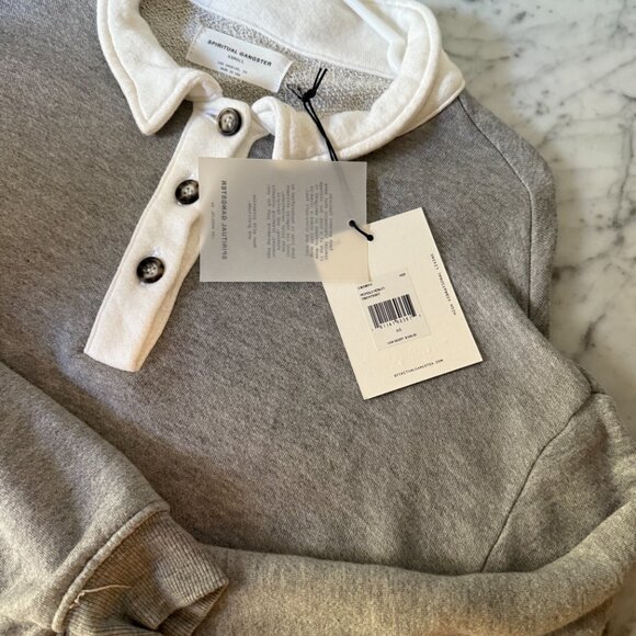 SPIRITUAL GANGSTER NICHOLS HENLEY SWEATSHIRT BRAND NEW- NWT- NEVER WORN!!! - Picture 2 of 13